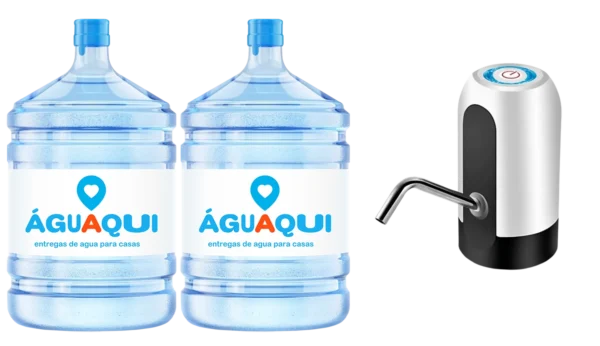 To start – 2 bottles of water + electrical pump
